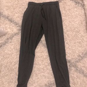 Dark Grey Polyester Joggers